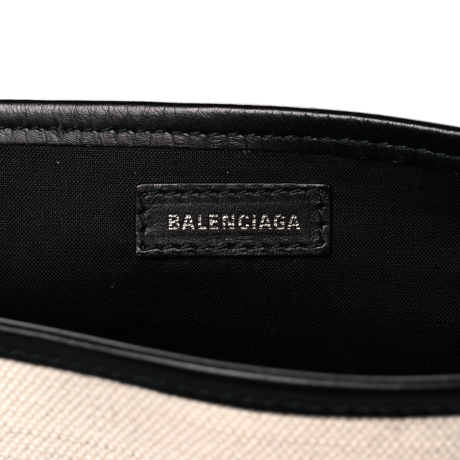 Balenciaga Cotton Canvas Calfskin Navy Cabas XS Natural Black 6 of 18