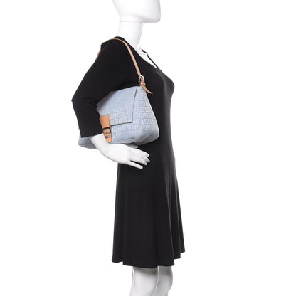 Fendi Zucchino Mama Baguette Blue 2 of 17