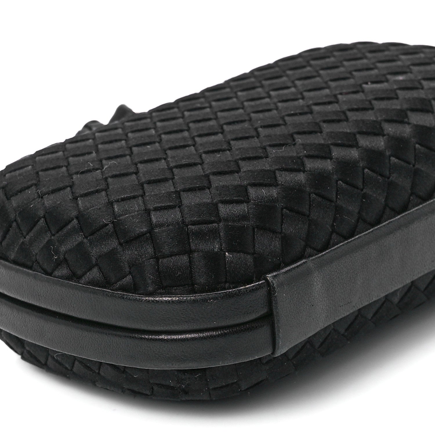Bottega Veneta Satin Intreccio Impero Knot Clutch Black 10 of 11