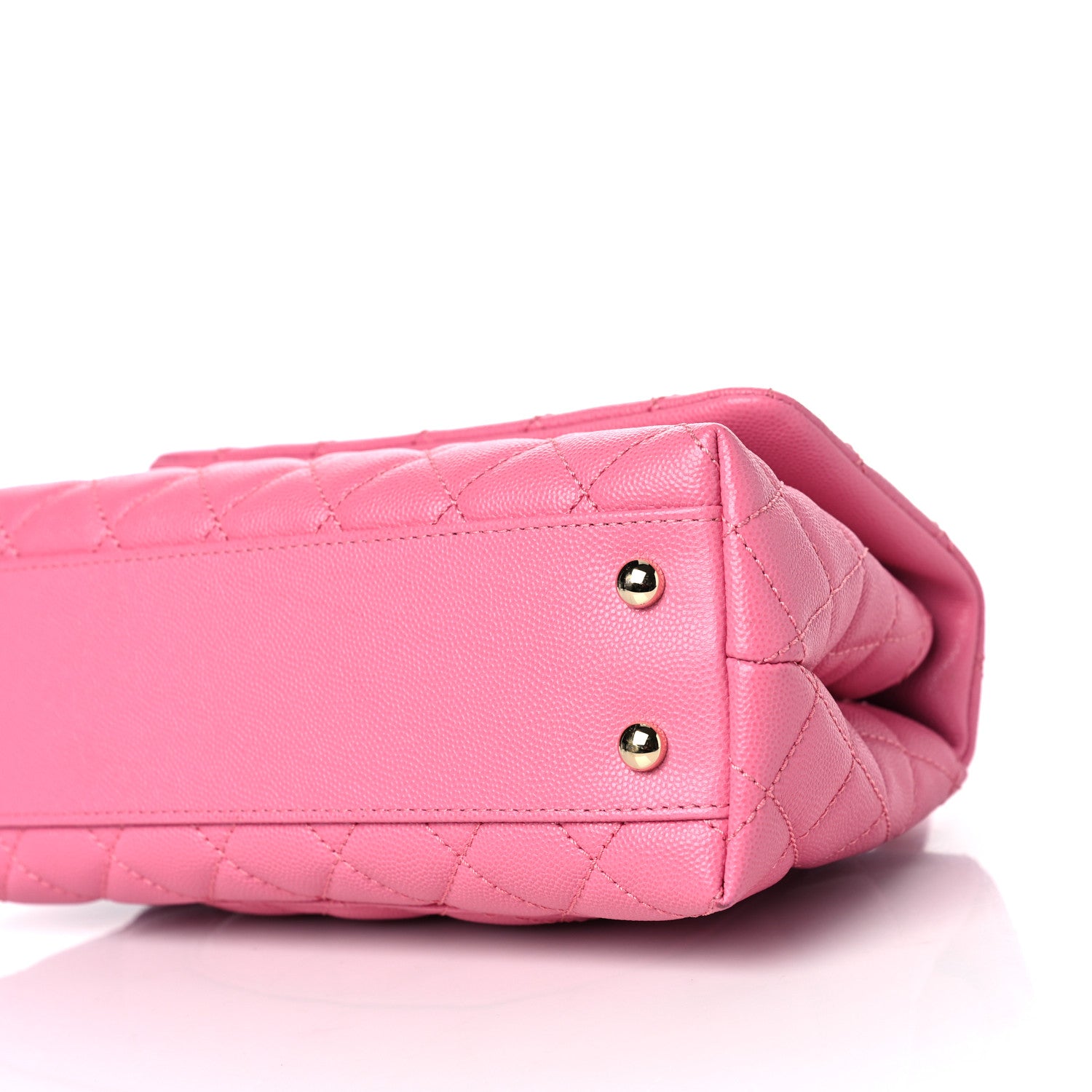Chanel Caviar Lizard Embossed Quilted Mini Coco Handle Flap Pink 9 of 9