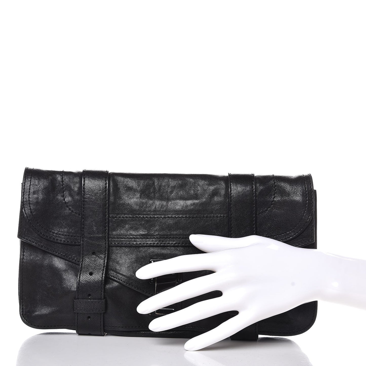 Lambskin PS1 Pochette Clutch Black