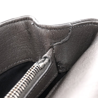 Saint Laurent Sheepskin Matelasse Chevron Monogram Medium College Bag Asphalt 15 of 16