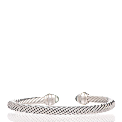 David Yurman Sterling Silver 14K Yellow Gold Prasiolite 5mm Cable Classics Bracelet 3 of 5