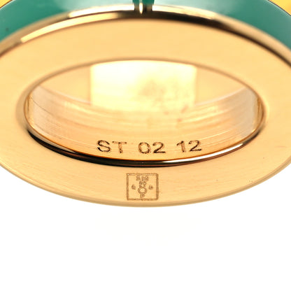 Hermes Gold Lacquered Mini Pop H Earrings Malachite 6 of 7