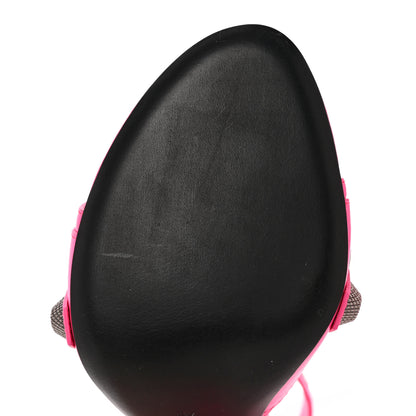 Balenciaga Agneau Arena Cagole 110mm Sandals 40 Fluo Pink 10 of 11