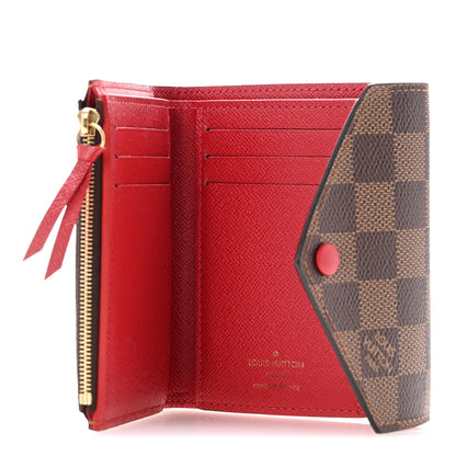 Louis Vuitton Damier Ebene Victorine Wallet Cherry 5 of 12