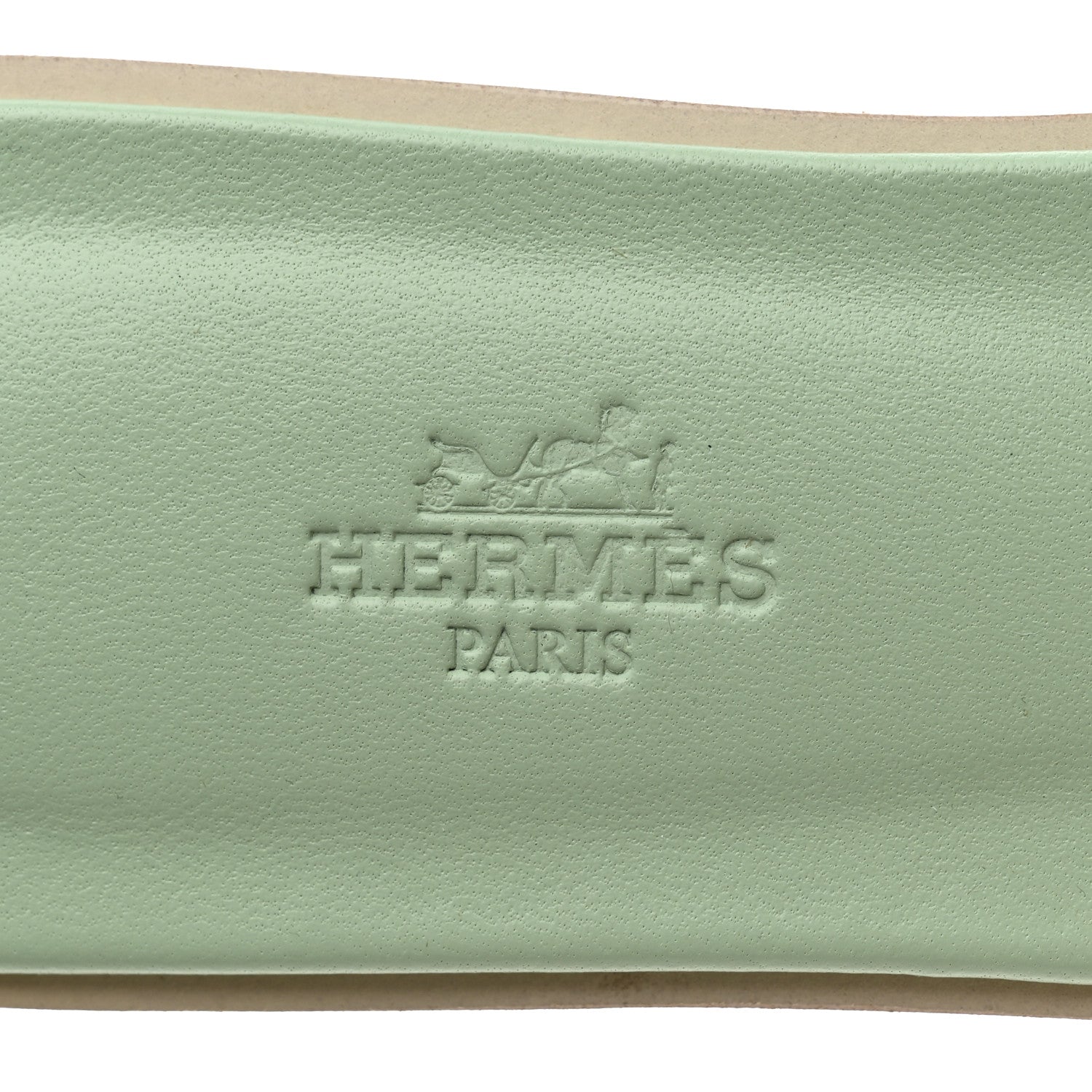 Hermes Epsom Oran Sandals 38 Vert Jade 7 of 8