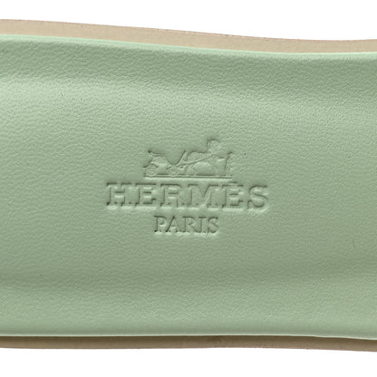 Hermes Epsom Oran Sandals 38 Vert Jade 7 of 8