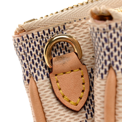 Louis Vuitton Damier Azur Double Zip Pochette 11 of 17