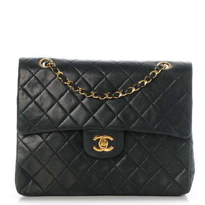 Chanel Lambskin Quilted Medium Double Flap Black 1 of 9