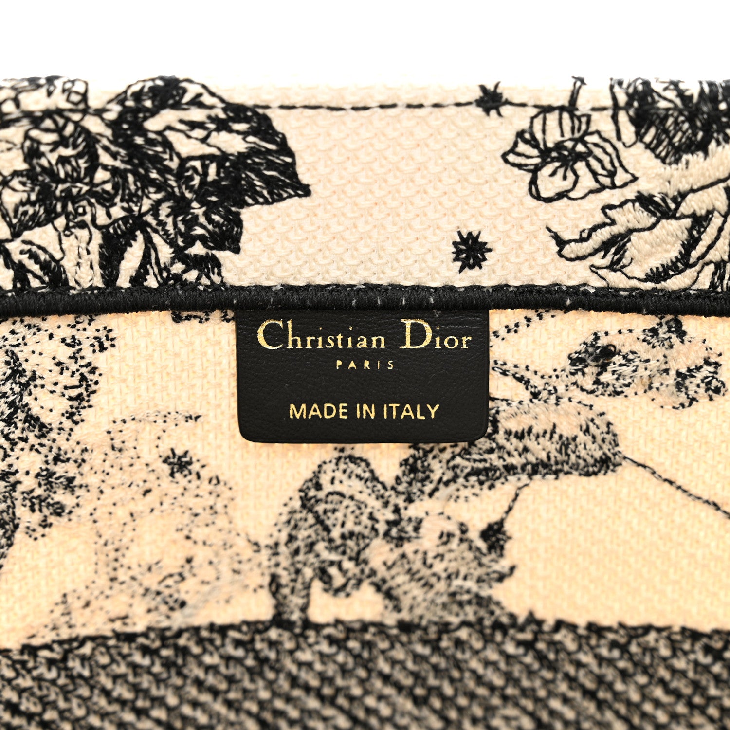 Christian Dior Canvas Zodiac Toile De Jouy Embroidered Medium Book Tote Latte 7 of 10