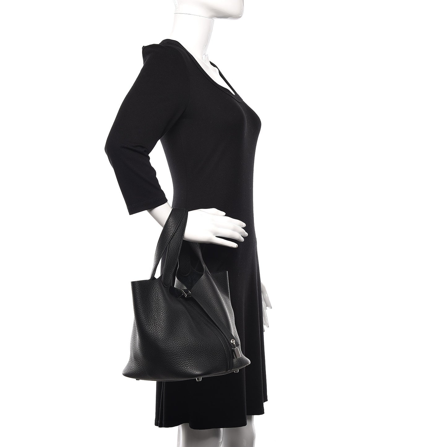 Taurillon Clemence Picotin Lock 22 MM Black
