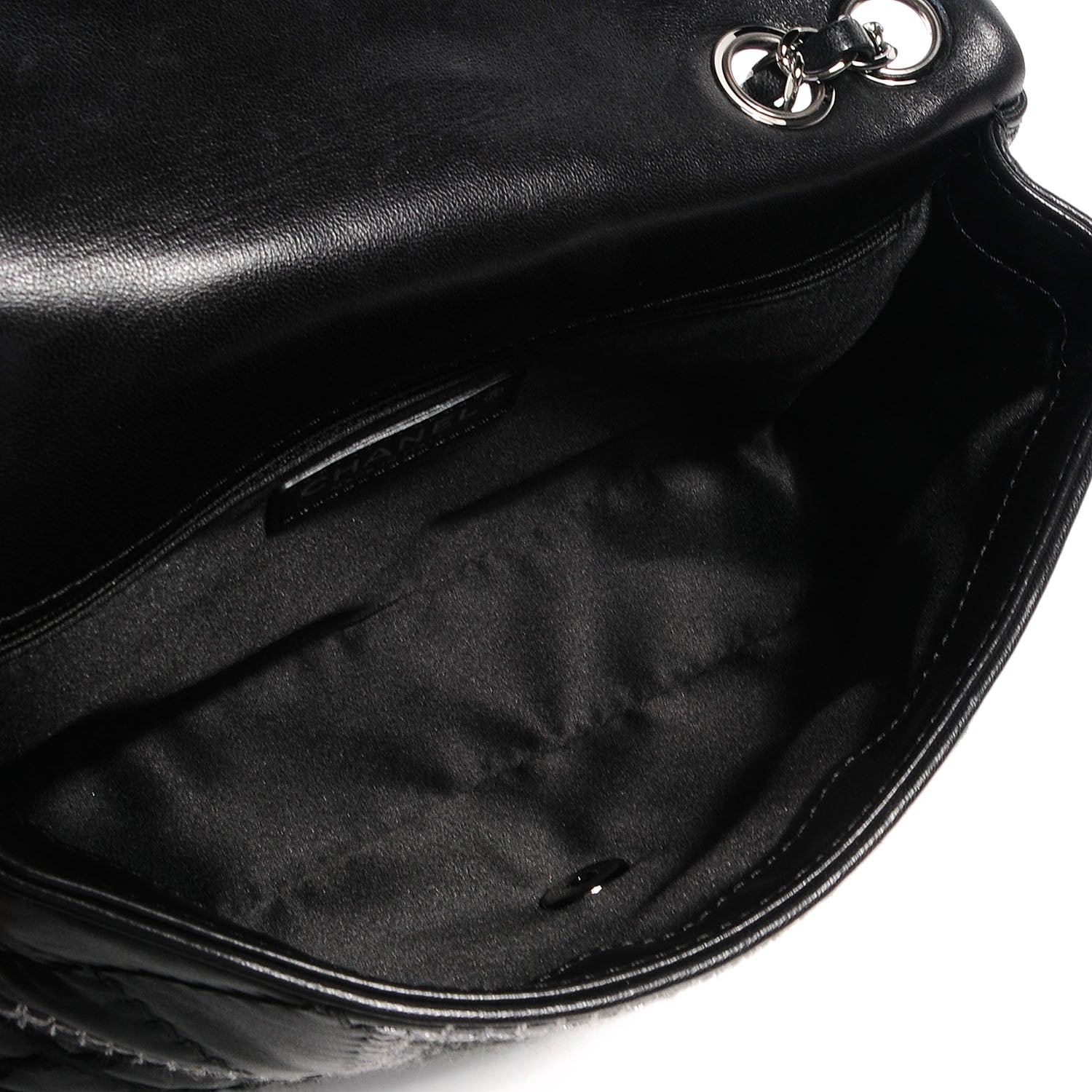 Chanel Lambskin Patchwork Stitched Small Flap Black 5 of 7