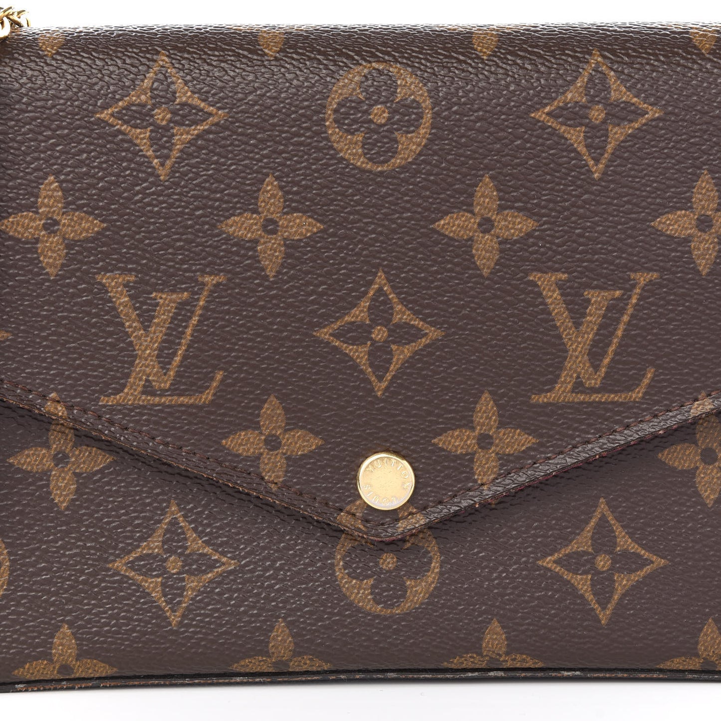 Monogram Pochette Felicie Chain Wallet Fuchsia