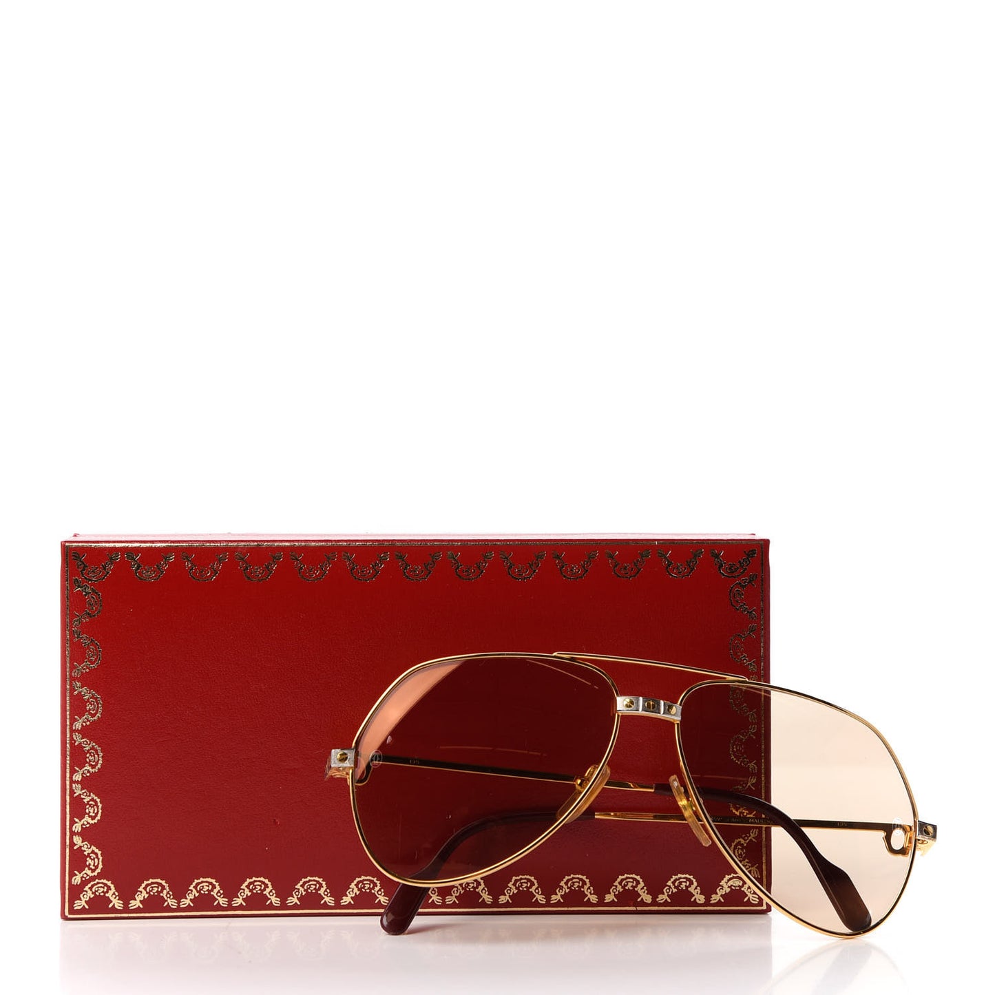 Vintage Aviator Vendome Santos Sunglasses Gold