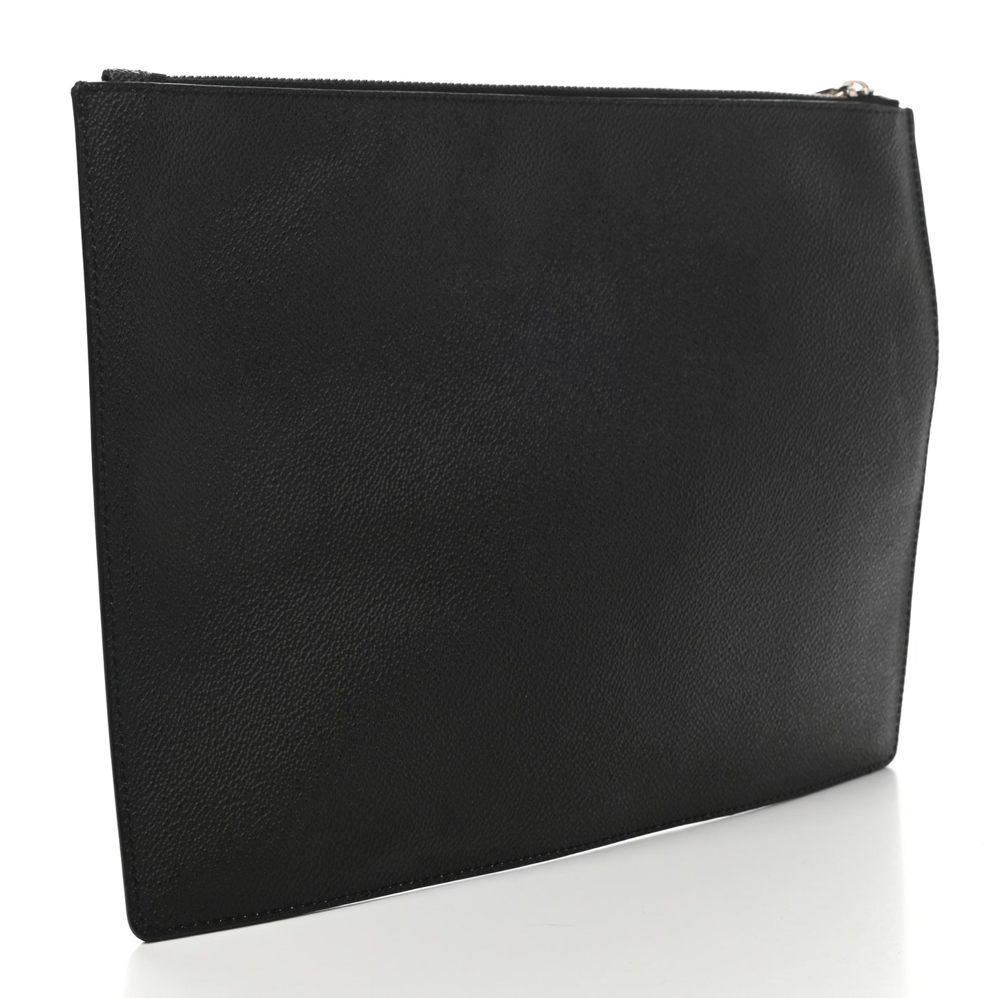 Textured Coated Canvas Rottweiler Print Medium Cosmetic Pouch Black