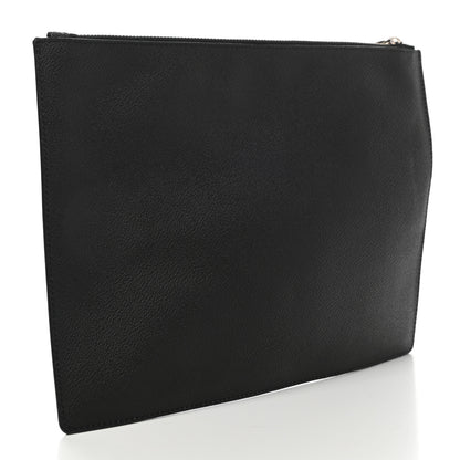 Givenchy Textured Coated Canvas Rottweiler Print Medium Cosmetic Pouch Black 3 of 8