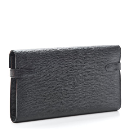 Hermes Epsom Kelly Longue Wallet Black 3 of 6