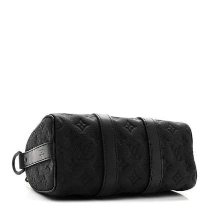 Louis Vuitton Monogram Taurillon Keepall Bandouliere 25 Black 4 of 10