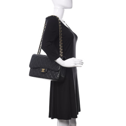 Chanel Caviar Quilted Jumbo Double Flap Black 3 of 10