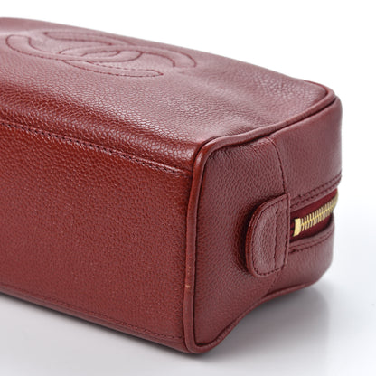 Chanel Caviar Timeless CC Cosmetic Pouch Bag Red 6 of 9