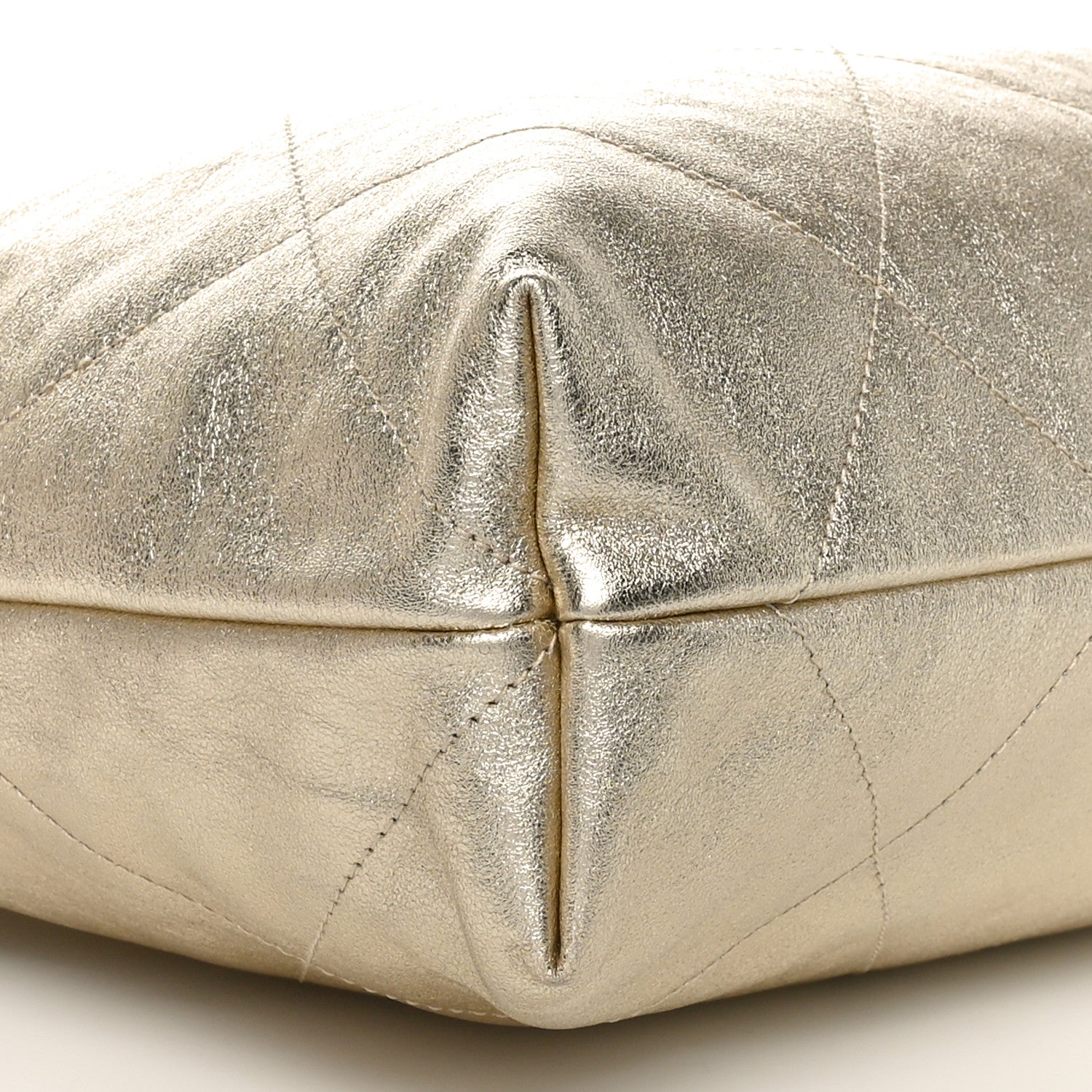 Chanel Metallic Calfskin Quilted Chanel 22 Golden 10 of 11