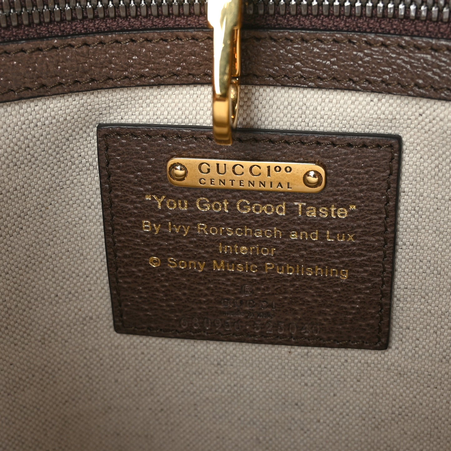 Textured Dollar Calfskin Gucci 100 Small Tote Bag New Acero Multicolor