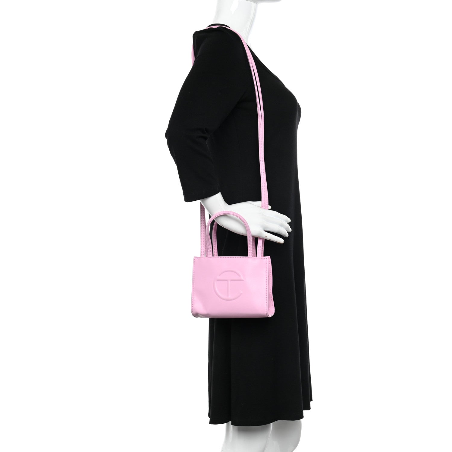 Telfar Vegan Leather Small Shopping Bag Bubblegum 2 of 9
