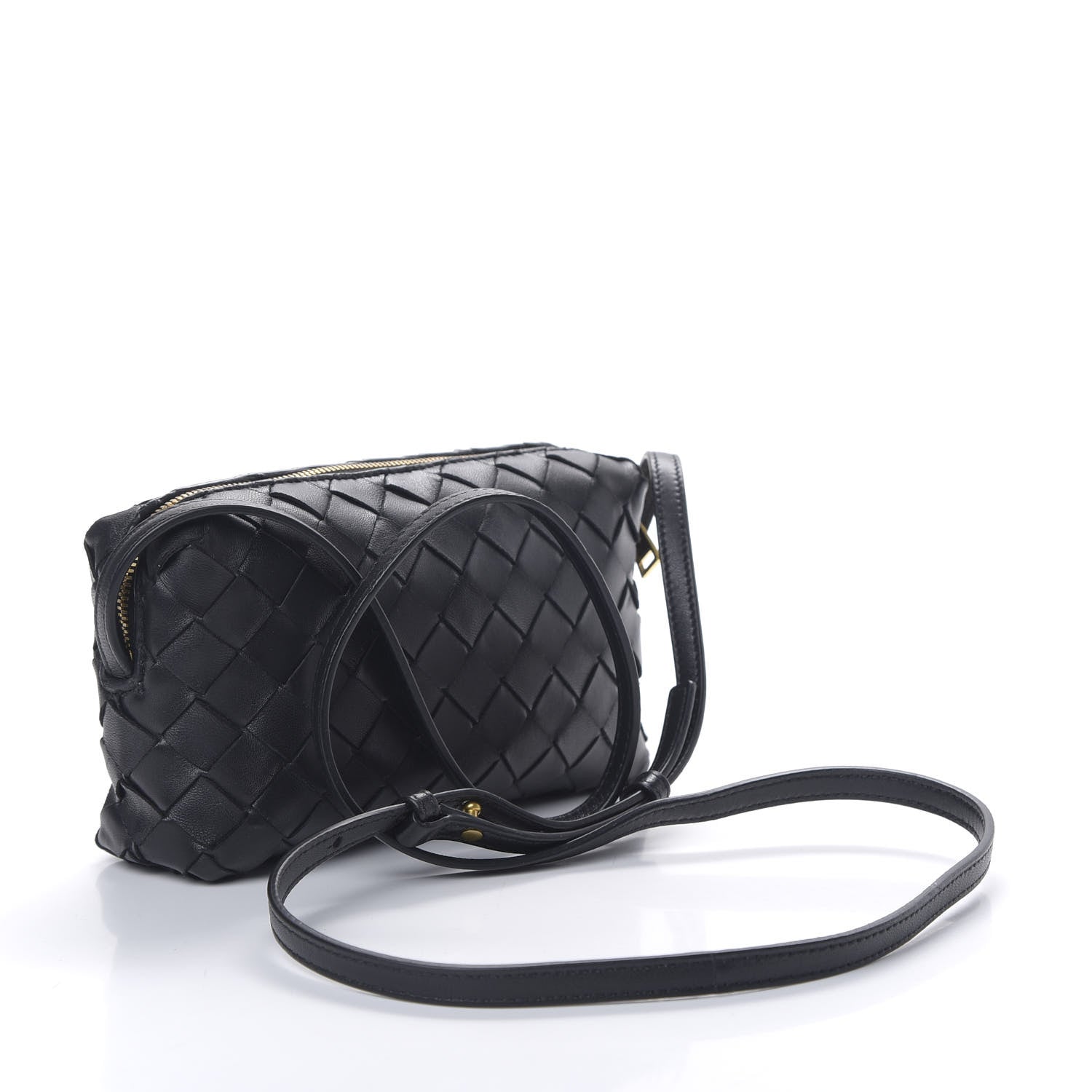 Bottega Veneta Nappa Intrecciato Mini Crossbody Black 2 of 9