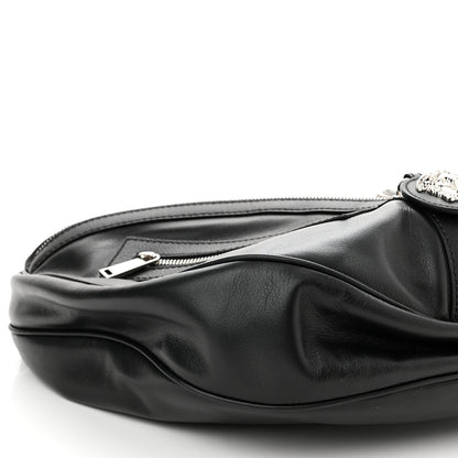 Versace Calfskin Medium Repeat Zip Hobo Black 10 of 11