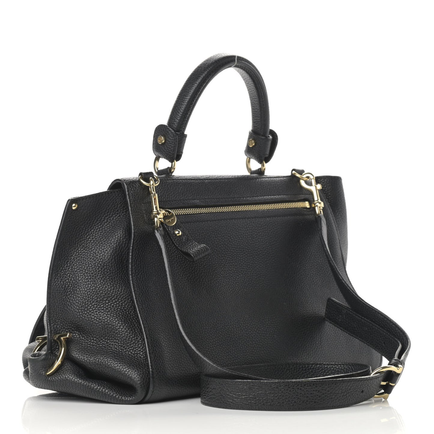 Calfskin Sofia Shoulder Bag Black