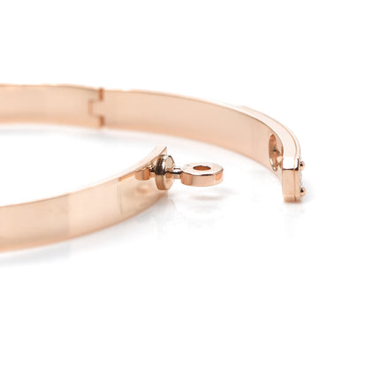 Hermes 18K Rose Gold Diamond PM Kelly Pave Bracelet SH 5 of 6