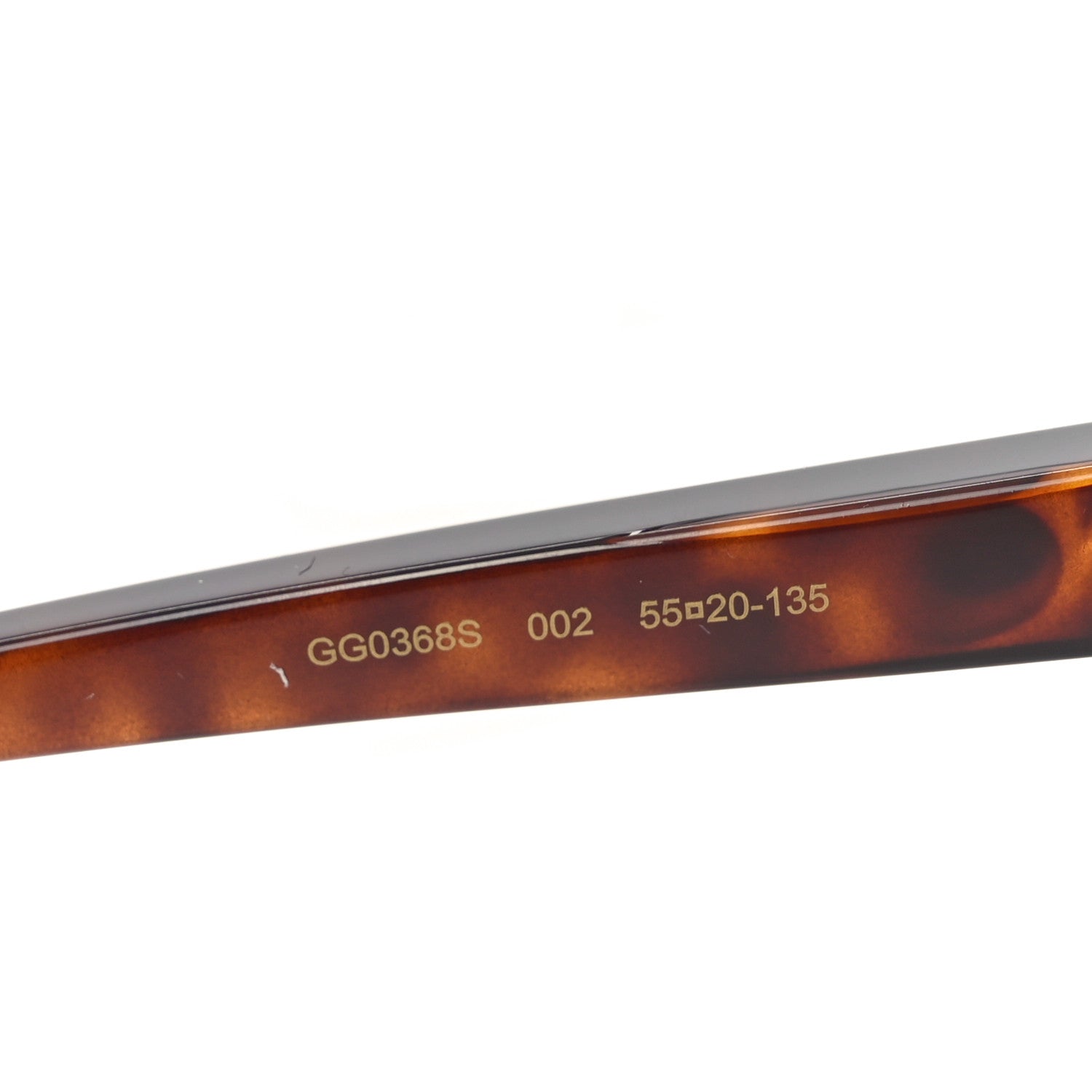 Gucci Acetate Round GG Sunglasses GG0368S Havana 6 of 7
