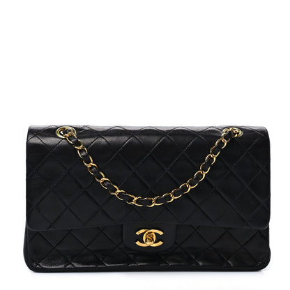Chanel Lambskin Quilted Medium Double Flap Black 1 of 8
