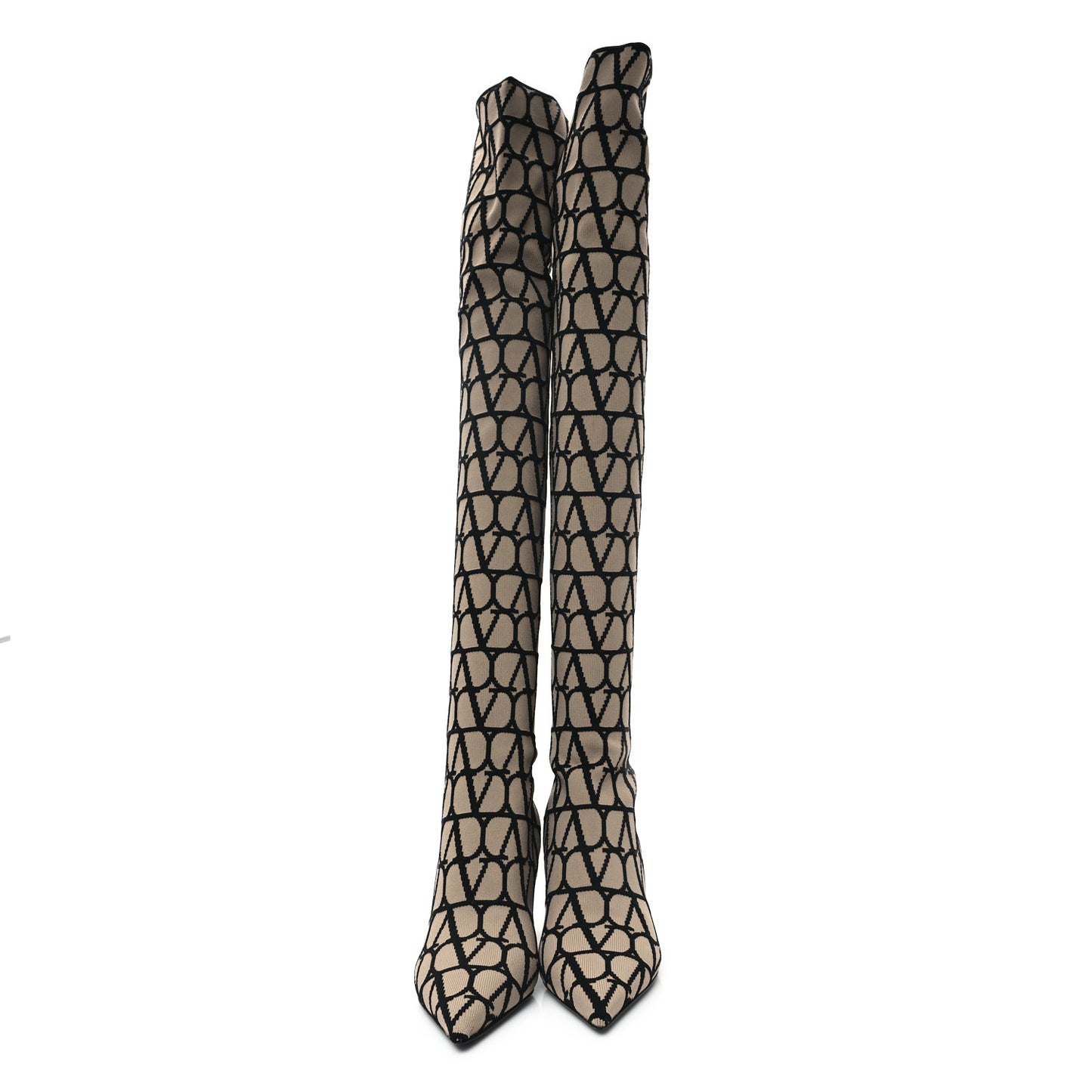 Toile Iconographe Calfskin Vlogo Over the Knee Boots 37