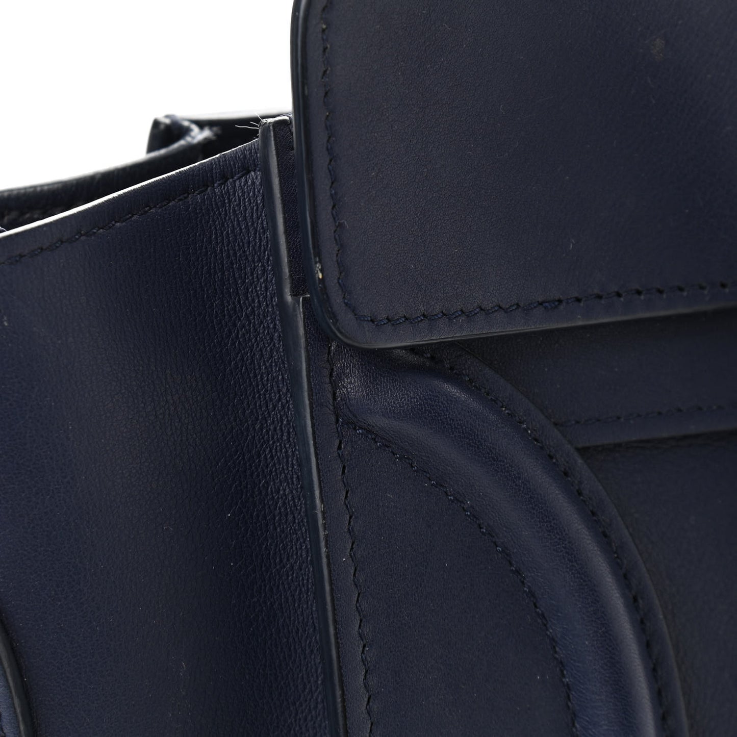 Smooth Calfskin Micro Luggage Navy Blue