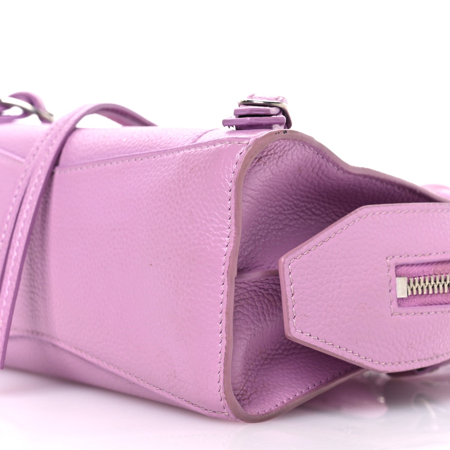 Balenciaga Grained Calfskin Neo Classic Silver Hardware Mini City Lilac 10 of 13