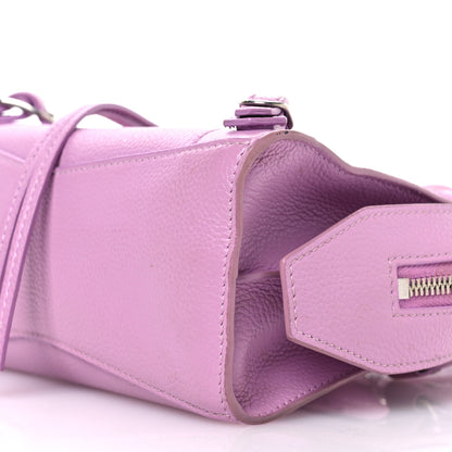 Balenciaga Grained Calfskin Neo Classic Silver Hardware Mini City Lilac 10 of 13