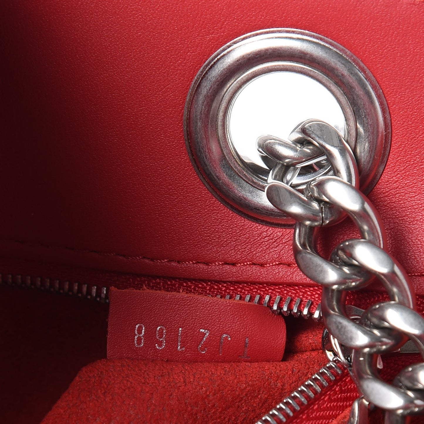 Calfskin New Wave Chain Tote Ecarlate