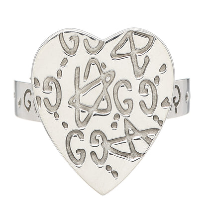 Gucci Sterling Silver GucciGhost Heart Ring 52 6 1 of 6