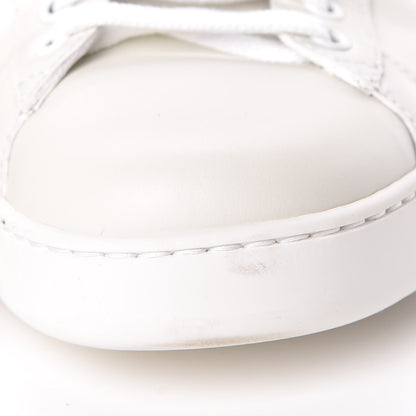 Gucci Miro Soft Calfskin Laminated Ayers Web Bee Embroidered Mens Ace Sneakers 9.5 White Green 13 of 15