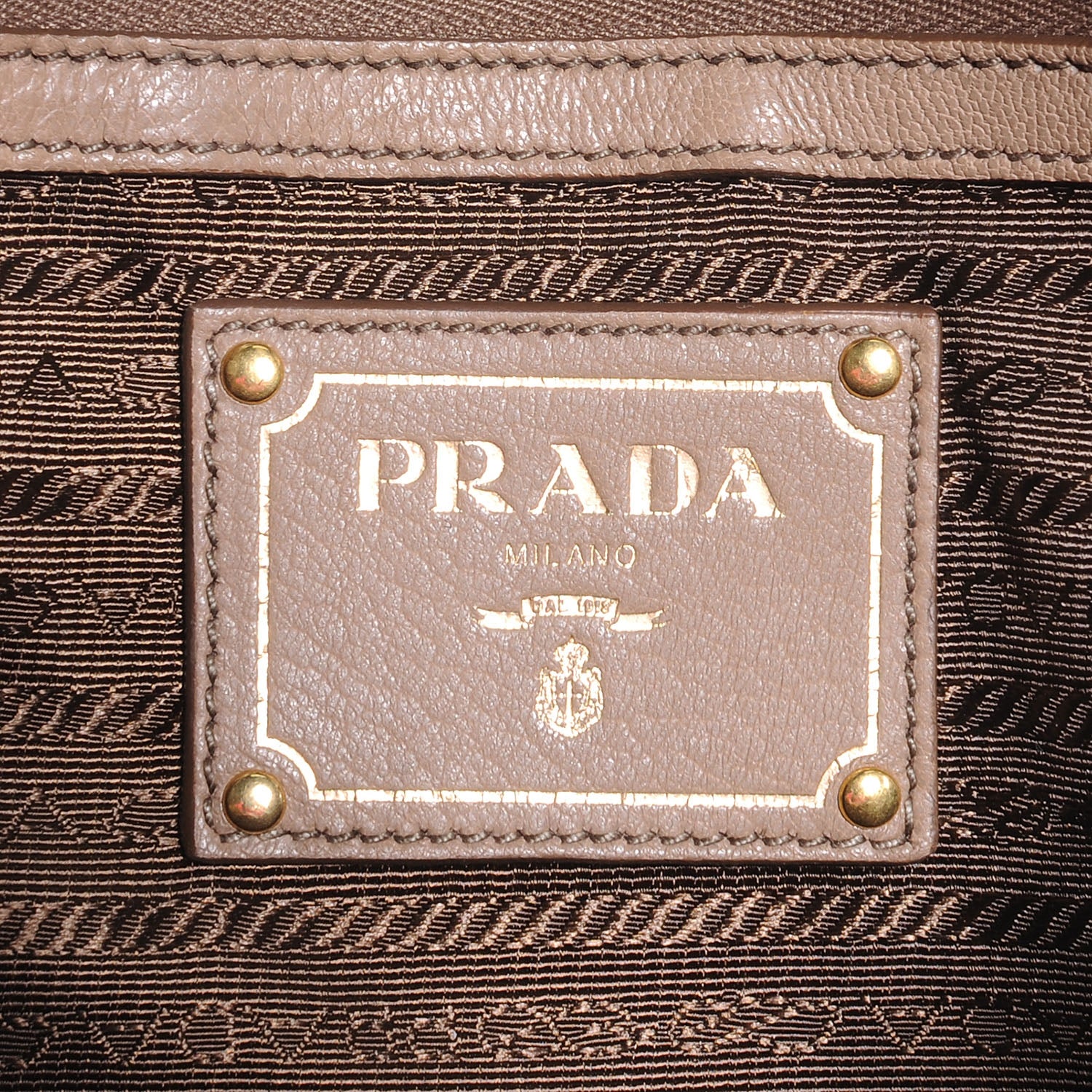 Prada Cervo Deerskin Tote Visone 6 of 8