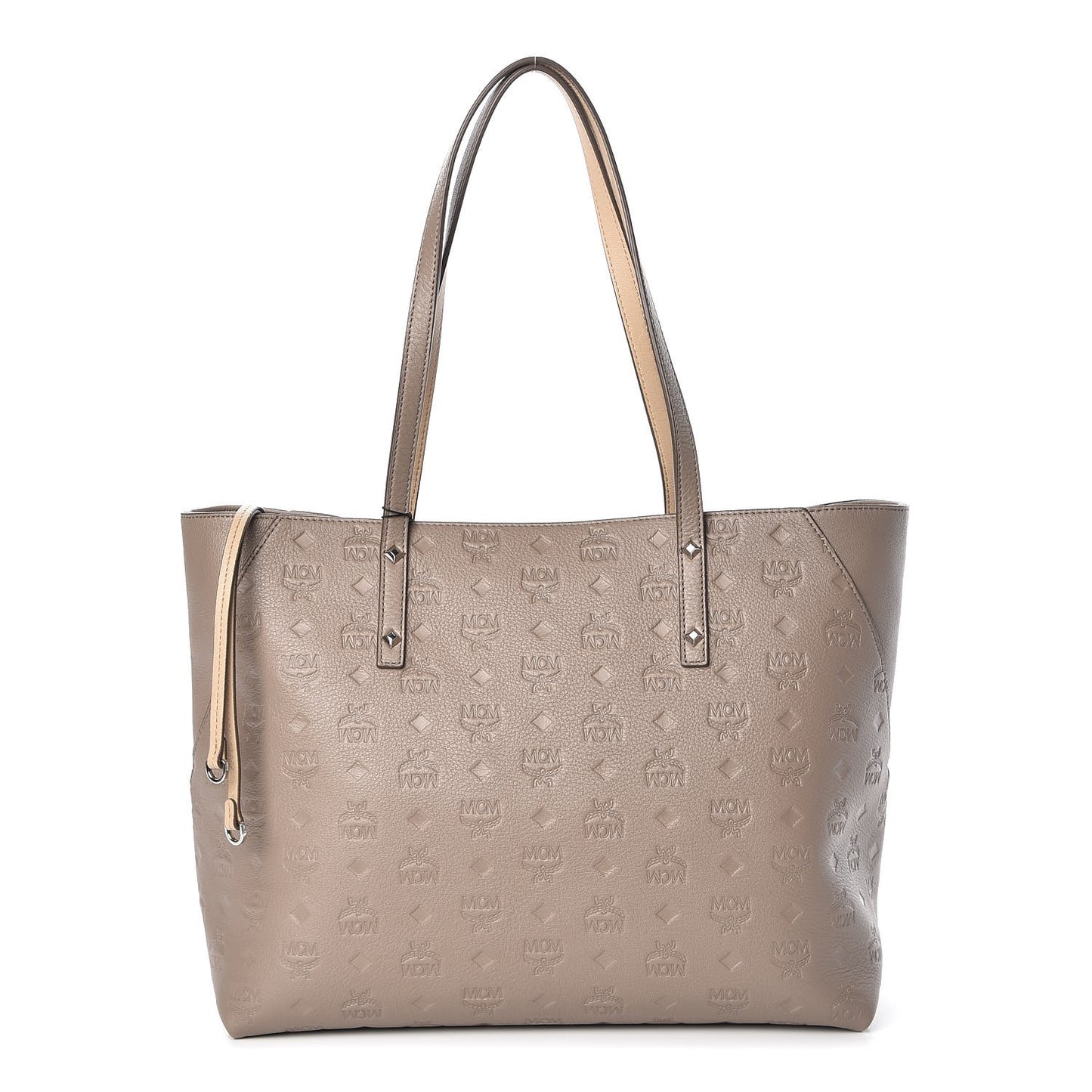 Calfskin Ottomar Monogram Medium Klara Shopper Tote Urban Taupe