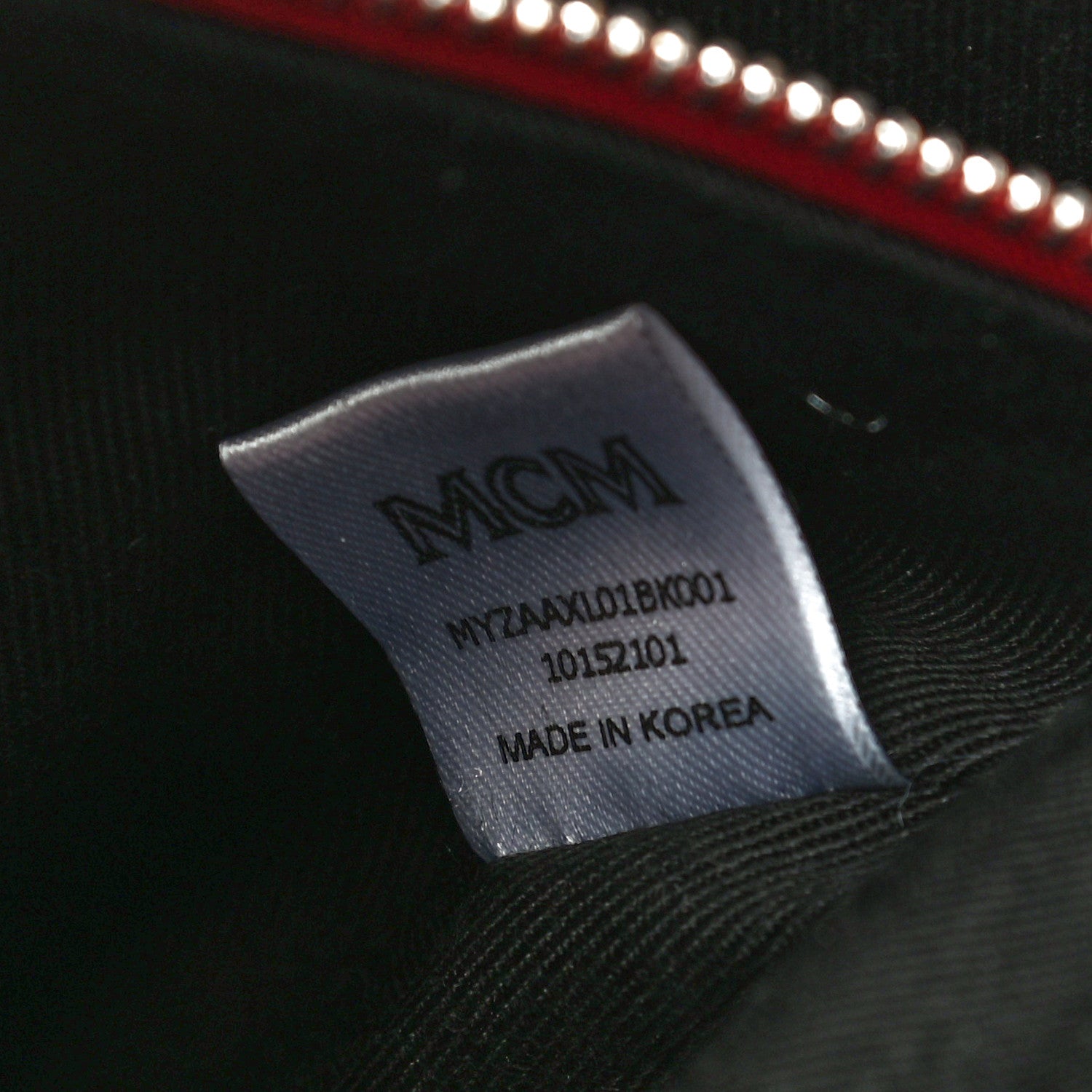 MCM Visetos Crossbody Pouch Black Red 7 of 15