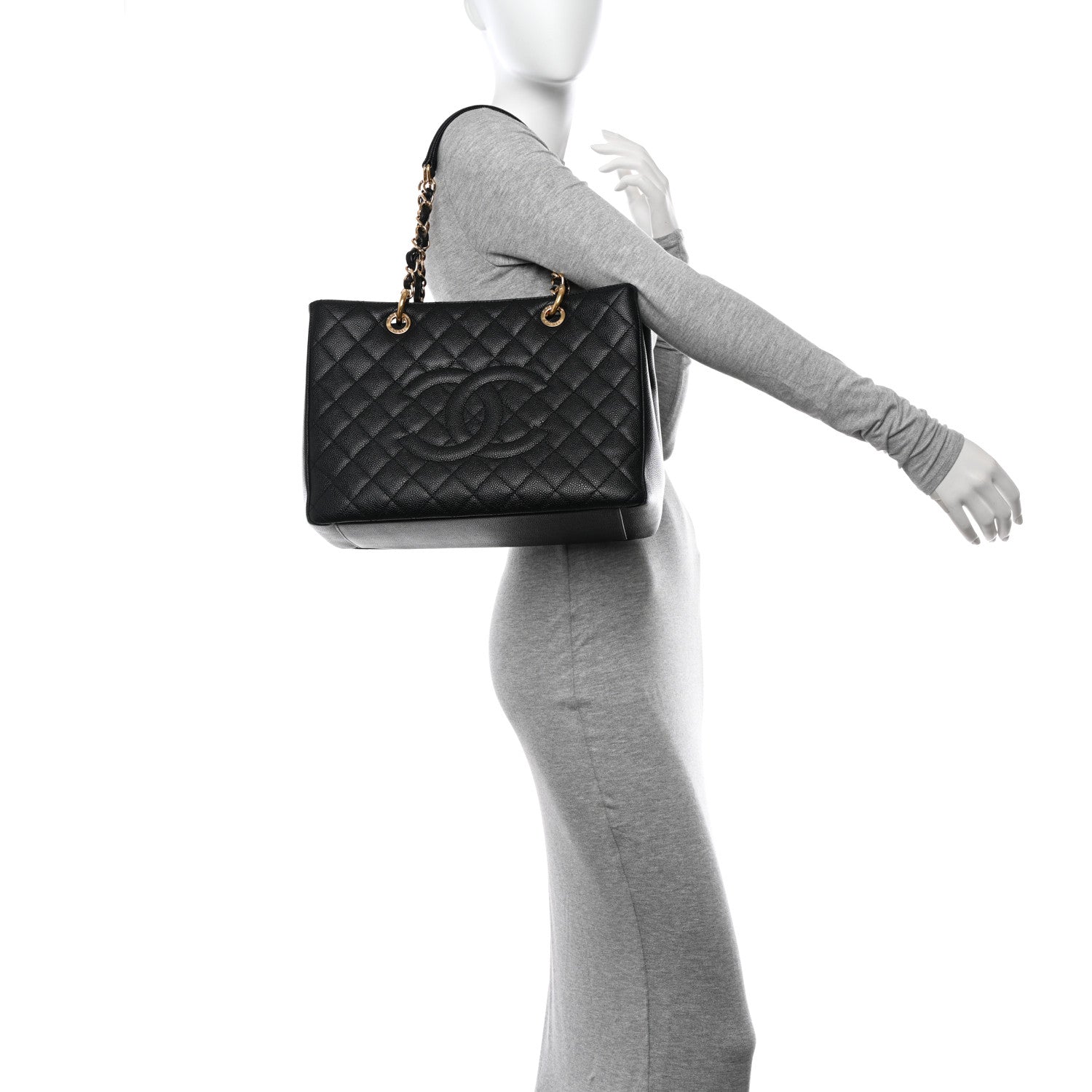 Chanel Caviar Quilted Grand Shopping Tote GST Black 2 of 10