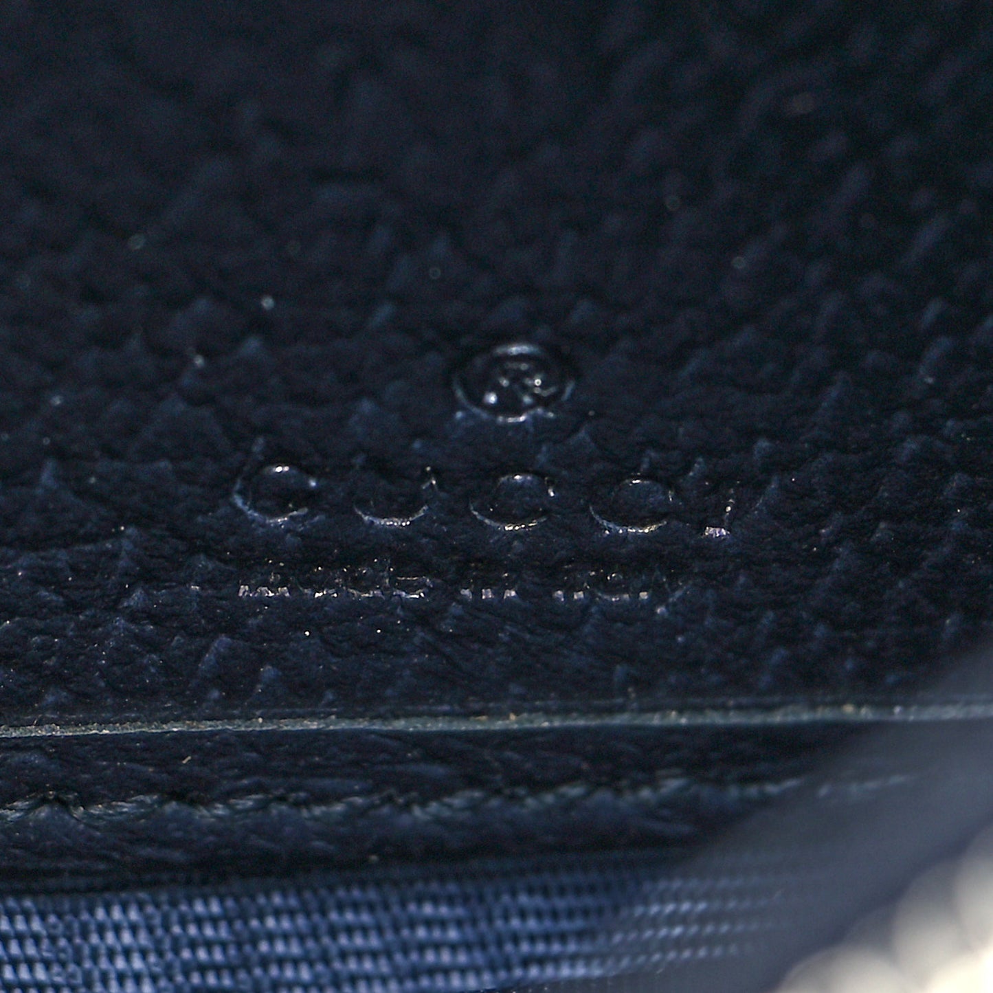 GG Supreme Monogram Textured Dollar Calfskin Web Jackie 1961 Chain Wallet Beige Blue