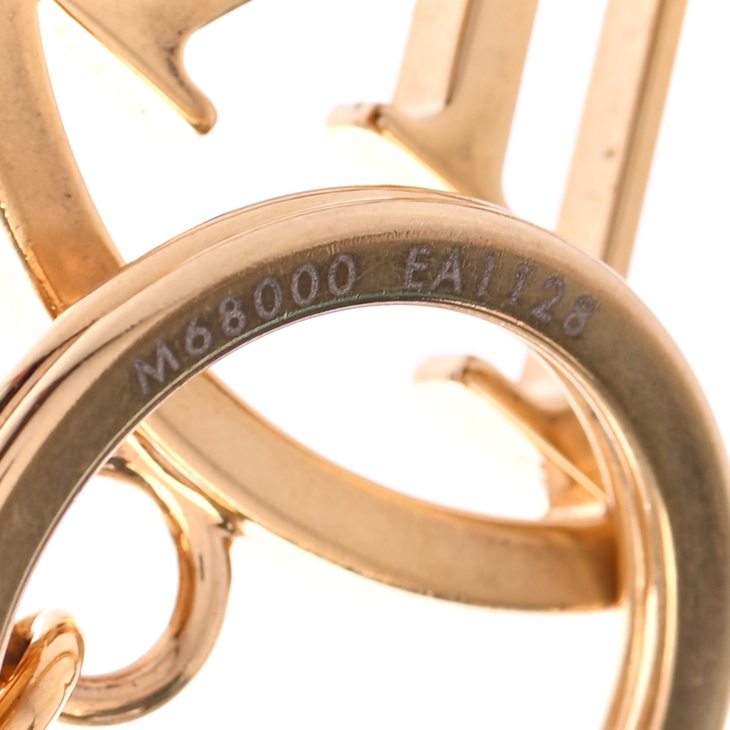 LV Circle Bag Charm Key Holder Gold