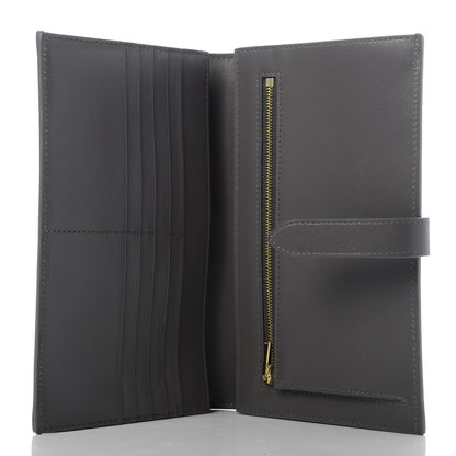 Celine Grained Calfskin Large Multifunction Strap Wallet Grey 5 of 10