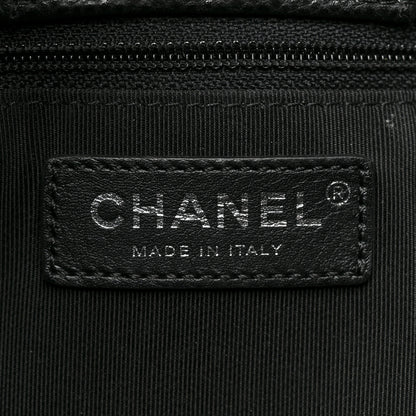 Chanel Caviar Chevron Quilted Large Shopping Tote Black 6 of 15