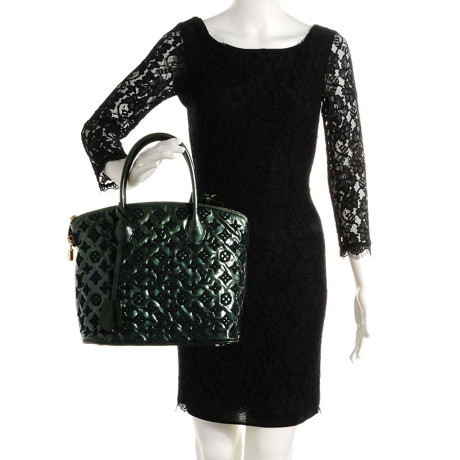 Louis Vuitton Patent Lambskin Fascination Lockit Vert Fonce 2 of 7